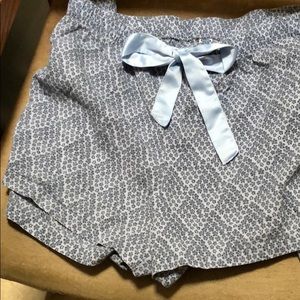 Old Navy Light Blue Patterned Pajama Shorts
